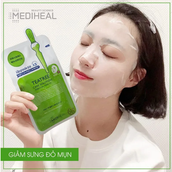 Mediheal Teatree Healing Solution Essential Mask ( hỗ trợ trị mụn)