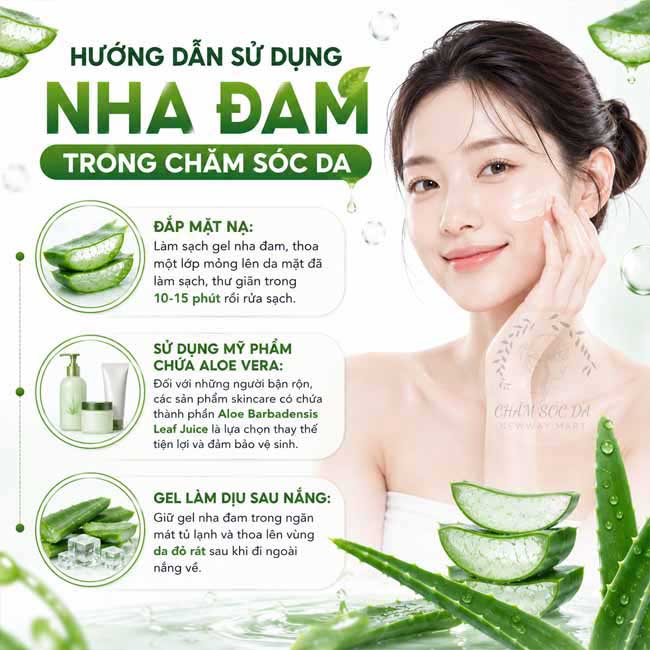 Hướng dẫn sử dụng nha đam trong chăm sóc da