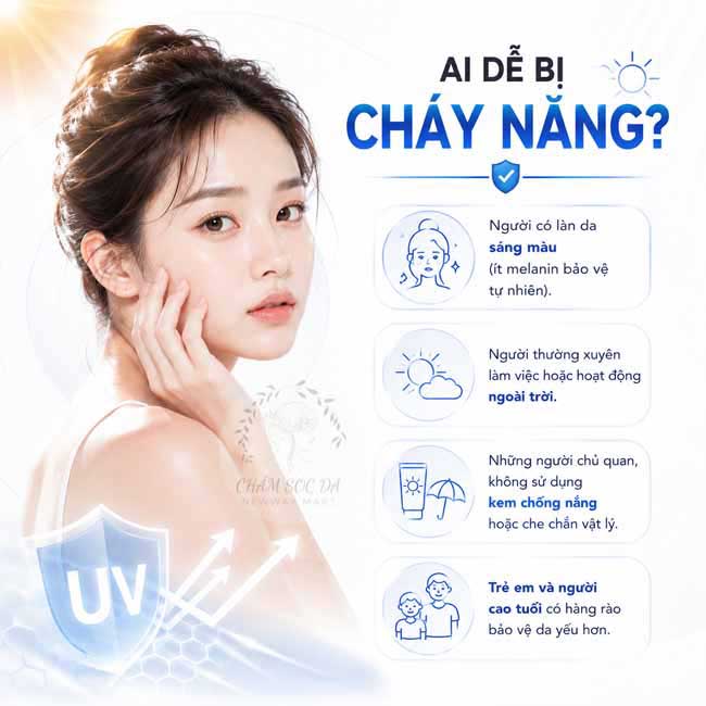 Ai dễ bị cháy nắng ?