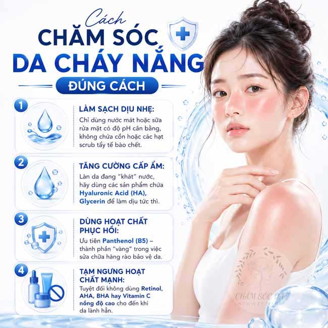 Cách chăm sóc da cháy nắng đúng cách